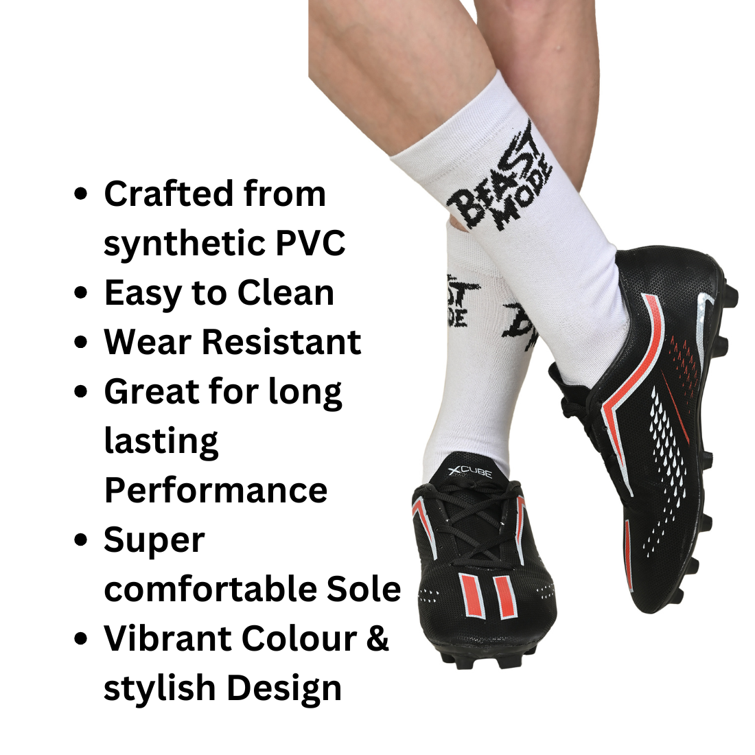 SprintX Football Shoes - Black - Image 4